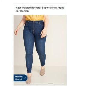 Old Navy High Waisted Rockstar Super Skinny Jeans